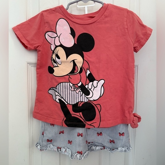Disney Other - Disney Junior Minnie Mouse Shorts Set